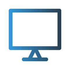 Poster - Monitor outline icon. with gradient colors suitable for interfaces, websites, UI and mobile apps.