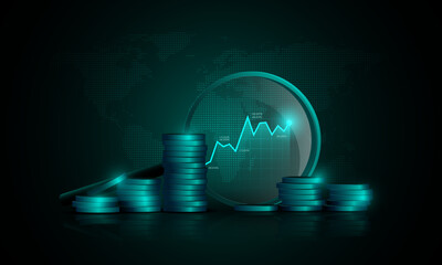 Wall Mural - background analysis business research investment marketing finance