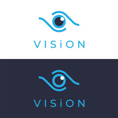 Fototapete - Eye optics logo template design with a creative and modern idea.Logo can be for Business, eye care or clinic and vision.