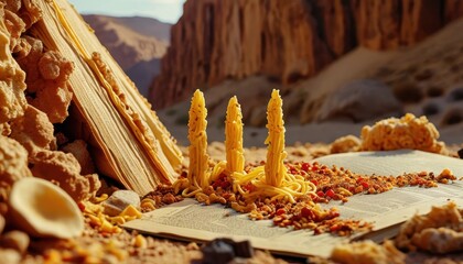 Sticker - Golden Towers in the Desert.