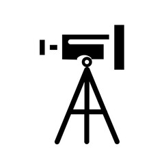 Poster - telescope icon design glyph style