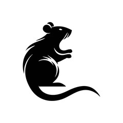 Wall Mural - Rat logo icon design illustration