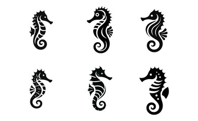 Wall Mural - seahorse logo icon design illustration