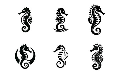 Wall Mural - seahorse logo icon design illustration