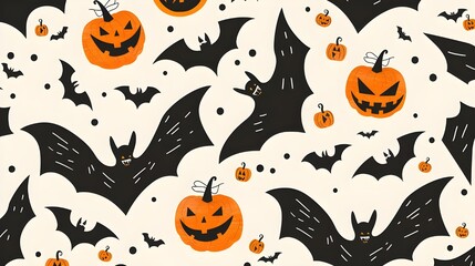 halloween seamless pattern