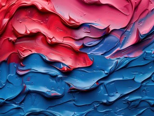 Poster - Abstract background of vivid blue and white color mixing with different tints creating an uneven surface.
