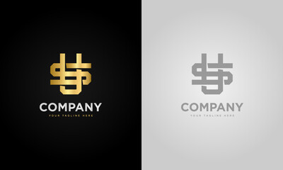 Poster - US or SU initial logo concept monogram,logo template design,colors and text can be modified