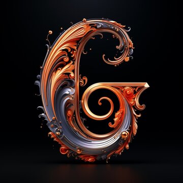 Three-dimensional letters G