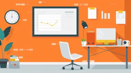 Advanced development solutions, flat design, front view, control theme, animation, Complementary Color Scheme