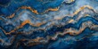 © Elena - marble blue background with gold streaks. natural stone backdrop.