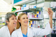 © Hira/peopleimages.com - Pharmacy, selfie and staff with smile from teamwork and store with social media update. Pharmacist team, women and happy with picture for company website and digital app at work in drugstore