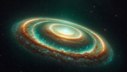 sombrero shaped galaxy in space
