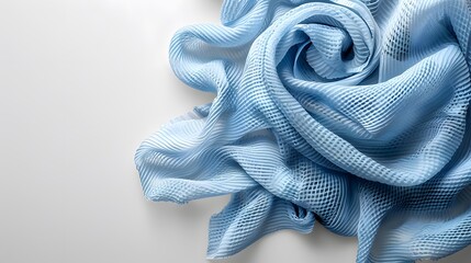 Stylish baby scarf on white background