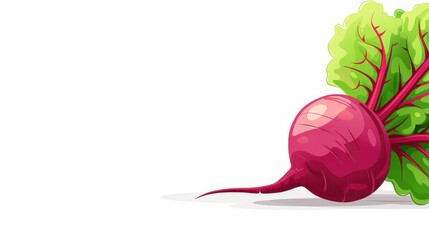 Wall Mural - Eyecatching abstract beet drawing on a white background.