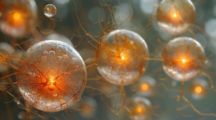 Wall Mural -   A close-up of a cell phone with numerous bubbles on both its upper and lower surfaces