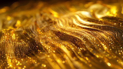 Wall Mural - Golden glitter, gold abstract line background bg texture