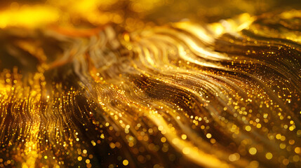 Wall Mural - Golden glitter, gold abstract line background bg texture