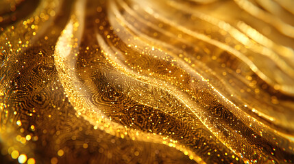 Wall Mural - Golden glitter, gold abstract line background bg texture