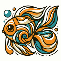 illustration of a goldfish