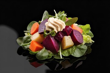 photo of a vibrant salad