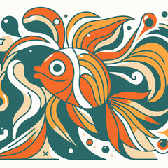 illustration of a goldfish