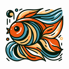 illustration of a goldfish