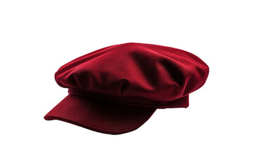 A Crimson Cap Awaits Its Owner's Adventure on a Clear PNG or White Background.