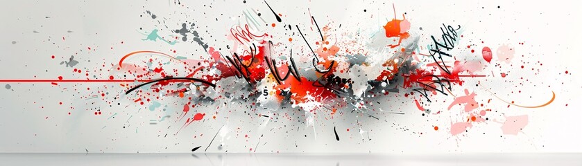 Poster - an abstract digital painting representing the chaos and clarity of a creative mind
