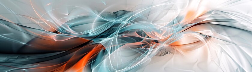 Poster - an abstract digital painting representing the chaos and clarity of a creative mind