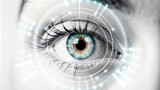 Retina Scan Biometric Technology Backdrop – Detailed image focusing on retina scanning technology.
