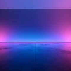 Poster - Vibrant Neon Blue and Purple Gradient Light Backdrop for Stylish Product Displays and Advertisements