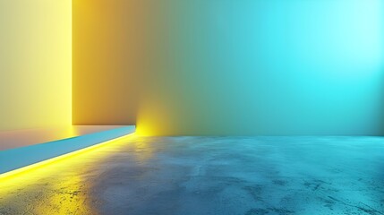 Poster - Vibrant Neon Gradient Backdrop for Trendy Product Displays and Concepts