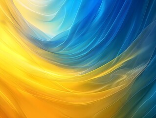 Poster - Mesmerizing Neon Blue and Yellow Gradient Background with Dynamic Glow Effect
