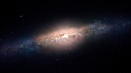 abstract fractal universe space looping background, nebula, galaxies