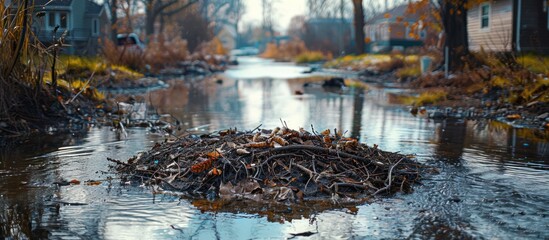 Wall Mural - Debris in a Creek