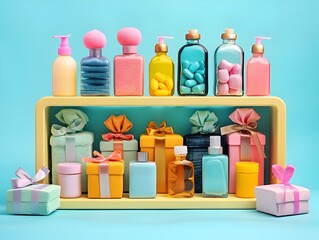 Poster - Vibrant Product Carousel Highlighting Dynamic E Commerce Design and Online Business Concept