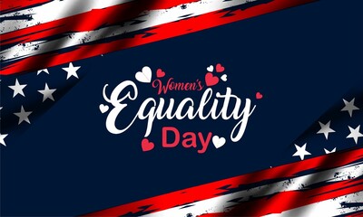 Women's Equality Day in United States. Female holiday, celebrated annually in August 26. Women right history month. Poster, greeting card, banner and background.