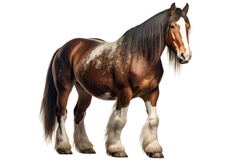 Majestic Equine Elegance on White or PNG Transparent Background.