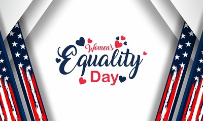 Women's Equality Day in United States. Female holiday, celebrated annually in August 26. Women right history month. Poster, greeting card, banner and background.