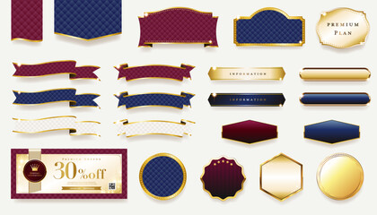 Wall Mural - a set of luxurious vintage labels