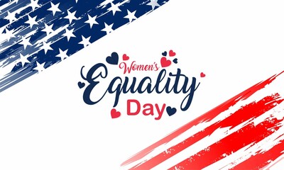 Wall Mural - Women's Equality Day in United States. Female holiday, celebrated annually in August 26. Women right history month. Poster, greeting card, banner and background.