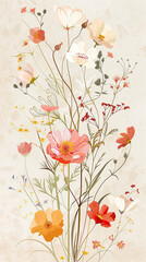 Wall Mural - flowers arrangement art