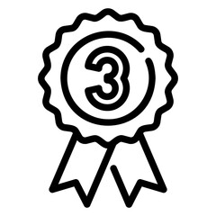 Sticker - third place Line Icon