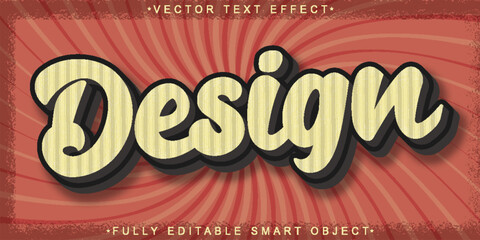 Poster - Retro Design Vector Fully Editable Smart Object Text Effect