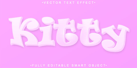 Poster - Soft Kitty Vector Fully Editable Smart Object Text Effect