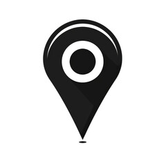 Wall Mural - map pointer icon illustration black