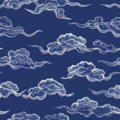 Canvas Print - Seamless cloud pattern pattern