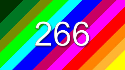 266 colorful rainbow background year number