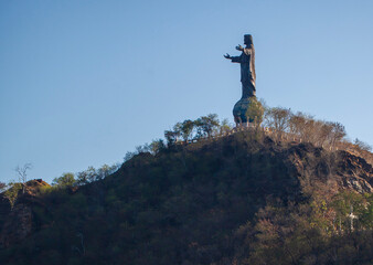 Cristo Rei statue located on Fatucama hill east of Dili city, East Timor. The Cristo Rei statue is a symbol of hope for peace, prosperity and a better life in Timor Leste.