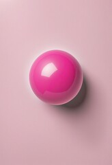 Poster - pink ball illustration on pink background